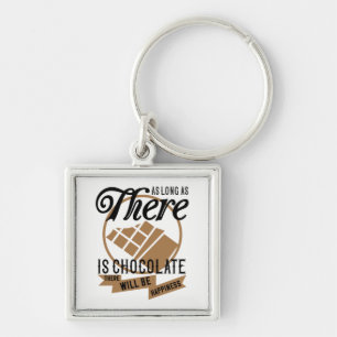 Lustiges Chocoholic-Geschenk Foodie Süße Schokolad Schlüsselanhänger