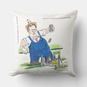 Lustiges Chris Christie Auf Baumwoll-Wurfkissen Kissen