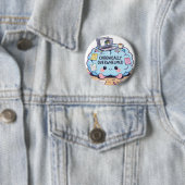 Lustiges chronisch überfordertes Kawaii-Gehirn Button (Beispiel)