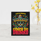 Lustiges Cinco De Mayo Cooles Cinco De Drinko Karte (Gelbe Blume)
