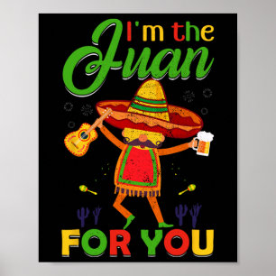 Lustiges Cinco De Mayo Vintage-Mexikanisch Ich bin Poster