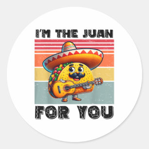 Lustiges Cinco De Mayo Vintage Mexikanisch Ich Bin Runder Aufkleber