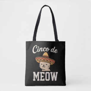 Lustiges Cinco de Meow Katzen-Festa-Design - Süße Tasche