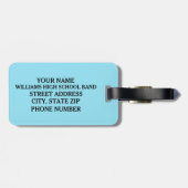 Lustiges Clarinet-Gewohnheits-Band Gepäckanhänger (Rückseite horizontal)