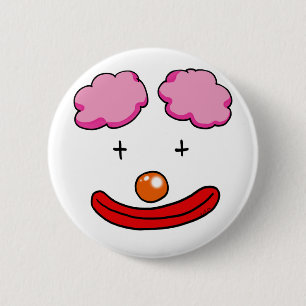 Lustiges Clowngesicht Button