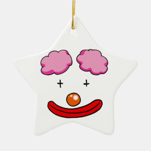 Lustiges Clowngesicht Keramikornament