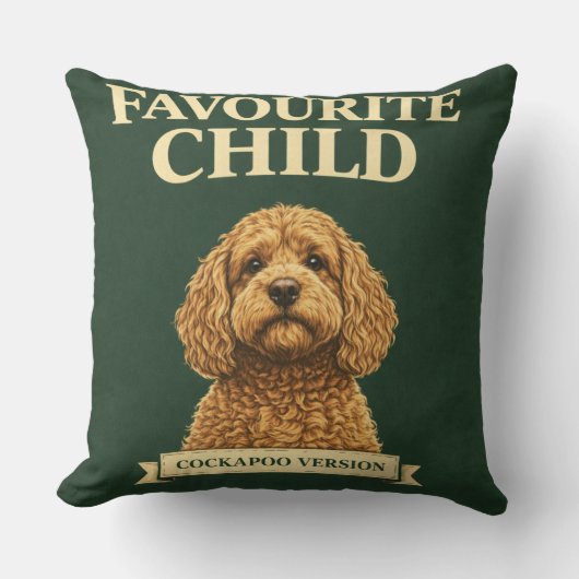 Lustiges Cockapoo-Geschenk | Lieblingskind Kissen (Vorderseite)