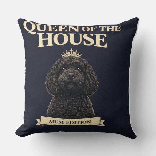 Lustiges Cockapoo-Mutter-Geschenk | Königin des Ha Kissen (Vorderseite)