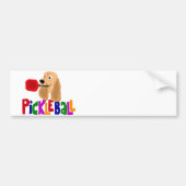 Lustiges Cocker spaniel mit Pickleball Paddel Autoaufkleber (Vorne)