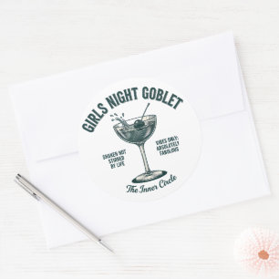 Lustiges Cocktail-Liebhaber Martini-Party-Geschenk Runder Aufkleber