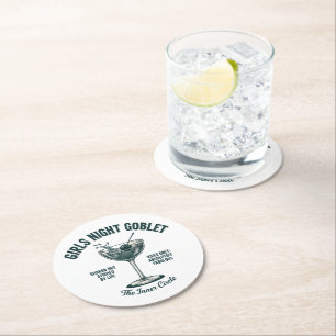 Lustiges Cocktail-Liebhaber Martini-Party-Geschenk Runder Pappuntersetzer