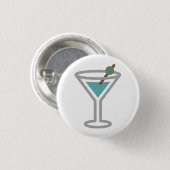 Lustiges Cocktail Martini Emoji Button (Vorne & Hinten)