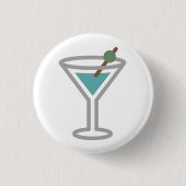 Lustiges Cocktail Martini Emoji Button (Vorderseite)