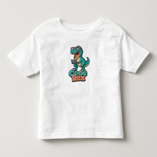 Lustiges Code Rex T-Shirt - Süßer Dinosaurier Code (Vorderseite)