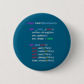 Lustiges Coding Python Cl Essen Code Schlafen Button (Vorderseite)