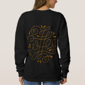Lustiges Coffee-Liebhaber-Katzen-Sweatshirt Sweatshirt (Rückseite)