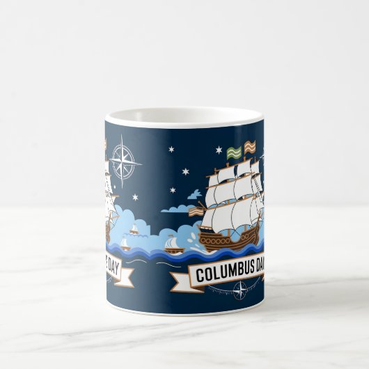 lustiges Columbus-Tagesgeschenk Kaffeetasse (Mittel)