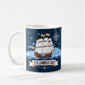 lustiges Columbus-Tagesgeschenk Kaffeetasse (Links)