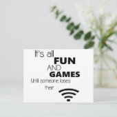 Lustiges Computer-/Internet-Zitat Postkarte (Stehend Vorderseite)