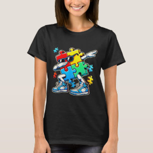 Lustiges Cool Dabbing Puzzle Teil Autism Awareness T-Shirt