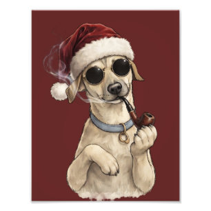 Lustiges Cooles Hund Frohes Neues Jahr Design Fotodruck