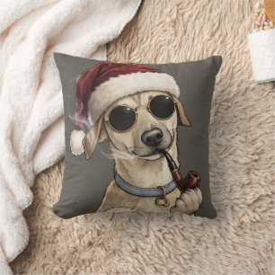 Lustiges Cooles Hund Frohes Neujahrsdesign Kissen