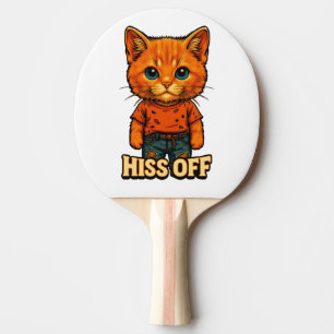 Lustiges Cooles Katz Zitat T-Shirt Tischtennis Schläger