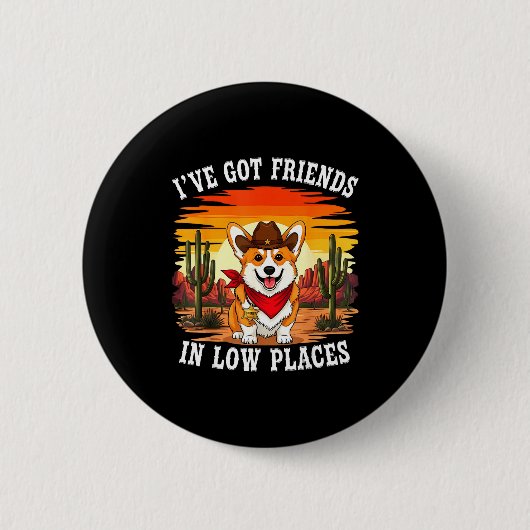 Lustiges Corgi-Design für Männer Frauen Kinder Hun Button (Vorderseite)