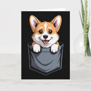 Lustiges Corgi-Design für Männer Frauen Welsh Corg Karte