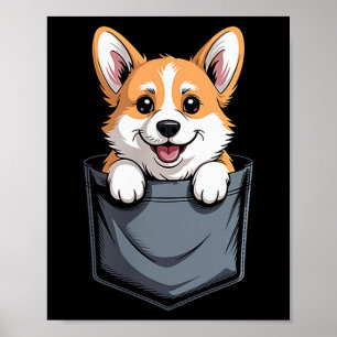 Lustiges Corgi-Design für Männer Frauen Welsh Corg Poster