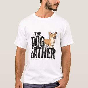 Lustiges Corgi Dogfather Vintage Gravur T-Shirt De
