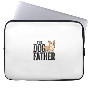 Lustiges Corgi Dogfather Vintage Gravur T-Shirt De Laptopschutzhülle