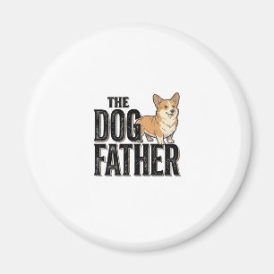 Lustiges Corgi Dogfather Vintage Gravur T-Shirt De Magnet