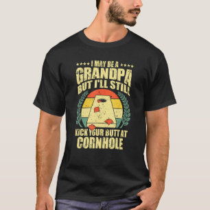 Lustiges Cornhole für Männer Opa Sackwurf Spiel T-Shirt