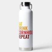Lustiges Cornhole-Geschenk Farbverlauf Trinkflasche (Vorderseite)
