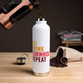 Lustiges Cornhole-Geschenk Farbverlauf Trinkflasche