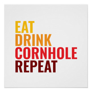 Lustiges Cornhole-Geschenk für Cornhole-Fans Farbv Poster