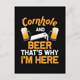 Lustiges Cornhole-Geschenk für Männer Cornhole-Spi Feiertagspostkarte