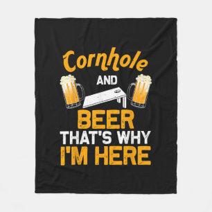 Lustiges Cornhole-Geschenk für Männer Cornhole-Spi Fleecedecke