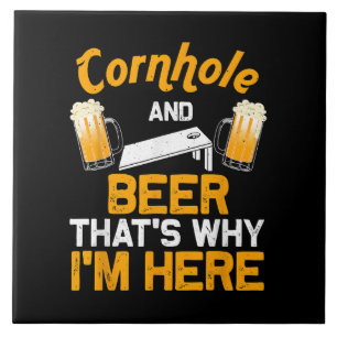 Lustiges Cornhole-Geschenk für Männer Cornhole-Spi Fliese