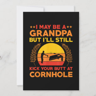 Lustiges Cornhole-Opa-Outfit Sack Toss Einladung