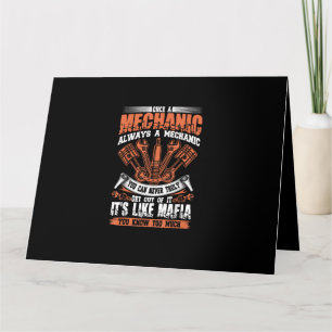 Lustiges Craftsman-T-Shirt Einmal Mechaniker, imme Karte