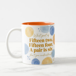 Lustiges Cribbage-Geschenk für Kartenspieler Zweifarbige Tasse