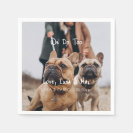 lustiges Custom Dog Foto Wir tun zu Eukalyptus Serviette