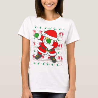 Lustiges Dabbin Sankt Weihnachtshülsen-Shirt. T-Shirt