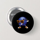 Lustiges Dabbing Bowling-Geschenk für Bowler Tänze Button (Vorne & Hinten)