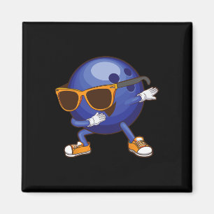 Lustiges Dabbing Bowling-Geschenk für Bowler Tänze Magnet