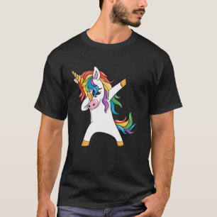 Lustiges Dabbing-Einhorn-Regenbogen-Magisches-Süße T-Shirt