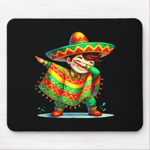 Lustiges Dabbing Mexikanischer Poncho Sombrero Cin Mousepad