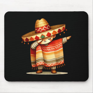 Lustiges Dabbing mexikanischer Poncho Sombrero Cin Mousepad